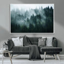Misty Forest Wall Art – Serene Green Landscape Canvas Print, by MyGreatCanvas | Canvas Wall Art Prints | Photo Prints & Wall Decor