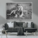 King Forest Lion Wall Art Canvas Print – Framed Majestic by MyGreatCanvas | Canvas Wall Art Prints | Photo Prints & Wall Decor