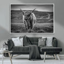 Fluffy Cattle Wall Art Print, Highland Cow Canvas, Framed by MyGreatCanvas | Canvas Wall Art Prints | Photo Prints & Wall Decor