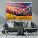 Mountain and Daylight Red Sunset Wall Art Canvas Print by MyGreatCanvas | Canvas Wall Art Prints | Photo Prints & Wall Decor
