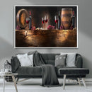 Wine and Barrels Wall Art Canvas Print by MyGreatCanvas | Canvas Wall Art Prints | Photo Prints & Wall Decor