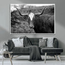 Western Home Wall Art Canvas Print, Framed Texas Longhorn by MyGreatCanvas | Canvas Wall Art Prints | Photo Prints & Wall Decor