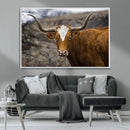 Framed Big Cow Animal Wall Art Canvas Print by MyGreatCanvas | Canvas Wall Art Prints | Photo Prints & Wall Decor