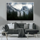 Wall Art Foggy Forest Landscape Canvas Print