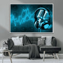 Music and Microphone Wall Art Canvas Print by MyGreatCanvas | Canvas Wall Art Prints | Photo Prints & Wall Decor