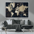 World Map Canvas Print – Detailed Map of the World Wall Art by MyGreatCanvas | Canvas Wall Art Prints | Photo Prints & Wall Decor