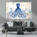 Octopus Canvas Wall Art | Coastal Marine Life Artwork for by MyGreatCanvas | Canvas Wall Art Prints | Photo Prints & Wall Decor