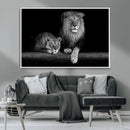 Lion Family Wall Art Canvas Print – Framed Majestic Wildlife by MyGreatCanvas | Canvas Wall Art Prints | Photo Prints & Wall Decor
