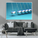 Wall Art Newton's Cradle Canvas Print, Framed Newton Cradle