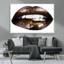 Close Up Lips Wall Art Canvas Print