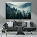 Captivating Misty Forest Wall Art Premium Canvas Print a