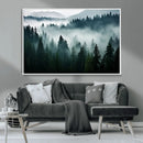 Captivating Misty Forest Wall Art Canvas, Premium Canvas