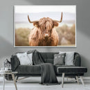 Scottish Serene Highland Cow Canvas Wall Art – Serene