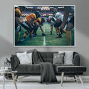 American Football Playing Wall Art Canvas Print by MyGreatCanvas | Canvas Wall Art Prints | Photo Prints & Wall Decor