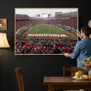 Wisconsin Badgers Team Print Canvas - Madison Camp Randall
