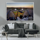 Dodger Stadium Sunset Game Triple Canvas Wall Art - Los