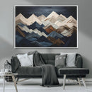 Mountain Wall Art – Modern Geometric Landscape Canvas Print,