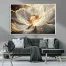 Gold Floral Wall Art Canvas Print, Framed Modern Flower Art by MyGreatCanvas | Canvas Wall Art Prints | Photo Prints & Wall Decor