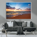 Golden Hour Beach Sunset Wall Art | Canvas Print | Ready to