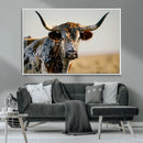 Texas Bull Longhorn Wall Art Canvas Print for Farm House by MyGreatCanvas | Canvas Wall Art Prints | Photo Prints & Wall Decor