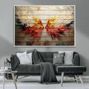 Abstract Angel Wings Canvas Wall Art – Framed and Ready to