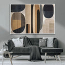 Abstract Minimalist Canvas Wall Art - Neutral Geometric