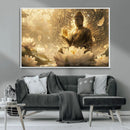 Golden Buddha Wall Art | Yoga Room Decor and Meditation Room by MyGreatCanvas | Canvas Wall Art Prints | Photo Prints & Wall Decor
