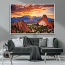 Rocky Mountains Sunset Wall Art Canvas Print – Ready to