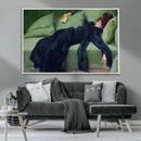 Decadent Girl by Ramon Casas Wall Art Canvas Print, Framed