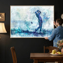 Golf Swing Wall Art Canvas Print - Sports-Inspired