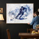 Hockey Player Wall Art Canvas Print - Sports-Inspired