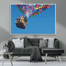 Carl Fredricksen, Up Movie Wall Art, Balloons Wall Art, Air