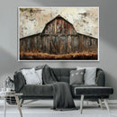 Rustic Barn Wall Art | Farmhouse Wall Decor Canvas Print |