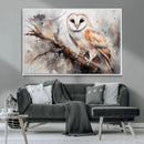 Barn Owl Wall Art | Watercolor Barn Owl Canvas Print | by MyGreatCanvas | Canvas Wall Art Prints | Photo Prints & Wall Decor