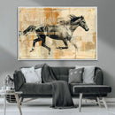 Chines Style Running Horse Western Wall Art | Farmhouse Wall