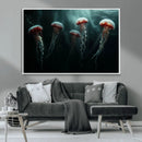 Abstract Jellyfish Wall Art Canvas Print