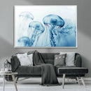 Blue Jellyfish Wall Art Canvas Print