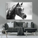 Horse Canvas Print - Winter Horse Snow Wall Art Canvas Print