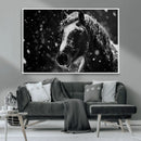 Winter Horse Wall Art | Black and White Horse Print | Ready by MyGreatCanvas | Canvas Wall Art Prints | Photo Prints & Wall Decor