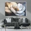 White Magnolia Flower Wall Art Canvas Print | Abstract