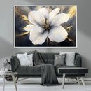 White Flower Wall Art Canvas Print | Ready to Hang |
