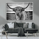 Scottish Highland Cow Wall Art Canvas Print | Ready to Hang