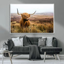 Scottish Highland Cow Canvas Wall Art – Rustic Farmhouse