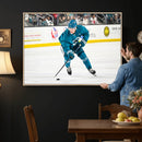 San Jose Sharks Ice Hockey Player Wall Art Canvas Print