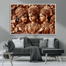 Indian Woman Statue Wall Art Canvas Print