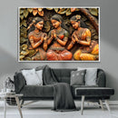 Indian Woman Statue Wall Art Canvas Print