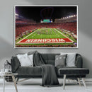 Wisconsin Badgers Football Team Print Canvas- Madison Camp