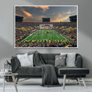 University of Michigan Wolverines Print Canvas, Football