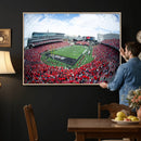 Cincinnati Bearcats Football Team Print - Nippert Stadium Wall Art Canvas Print