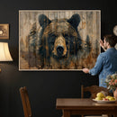 Abstract 399 Bear Wall Art | Rustic Cabin Wall Decor with